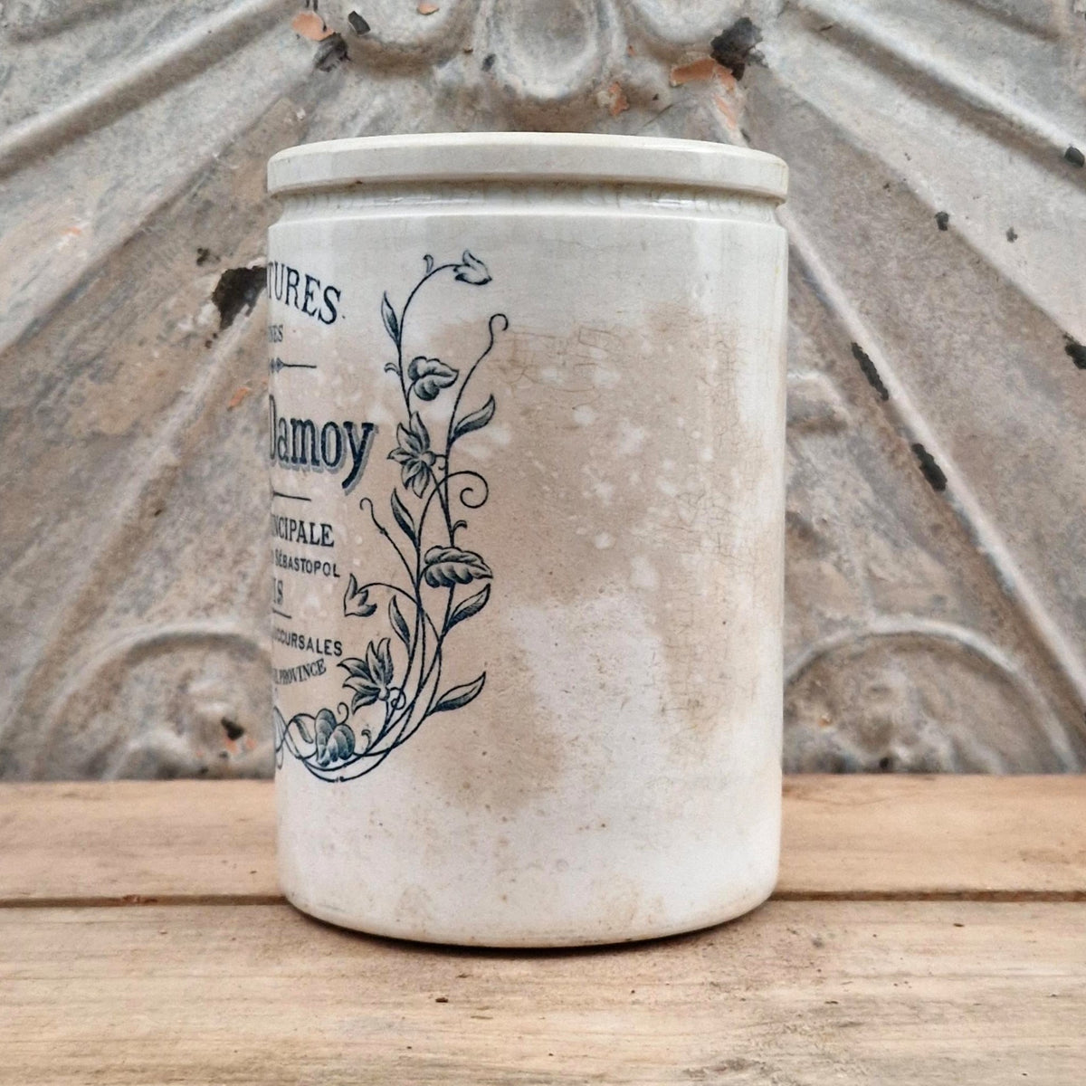 Ancien pot en porcelaine « Julien Damoy » - Début XXe