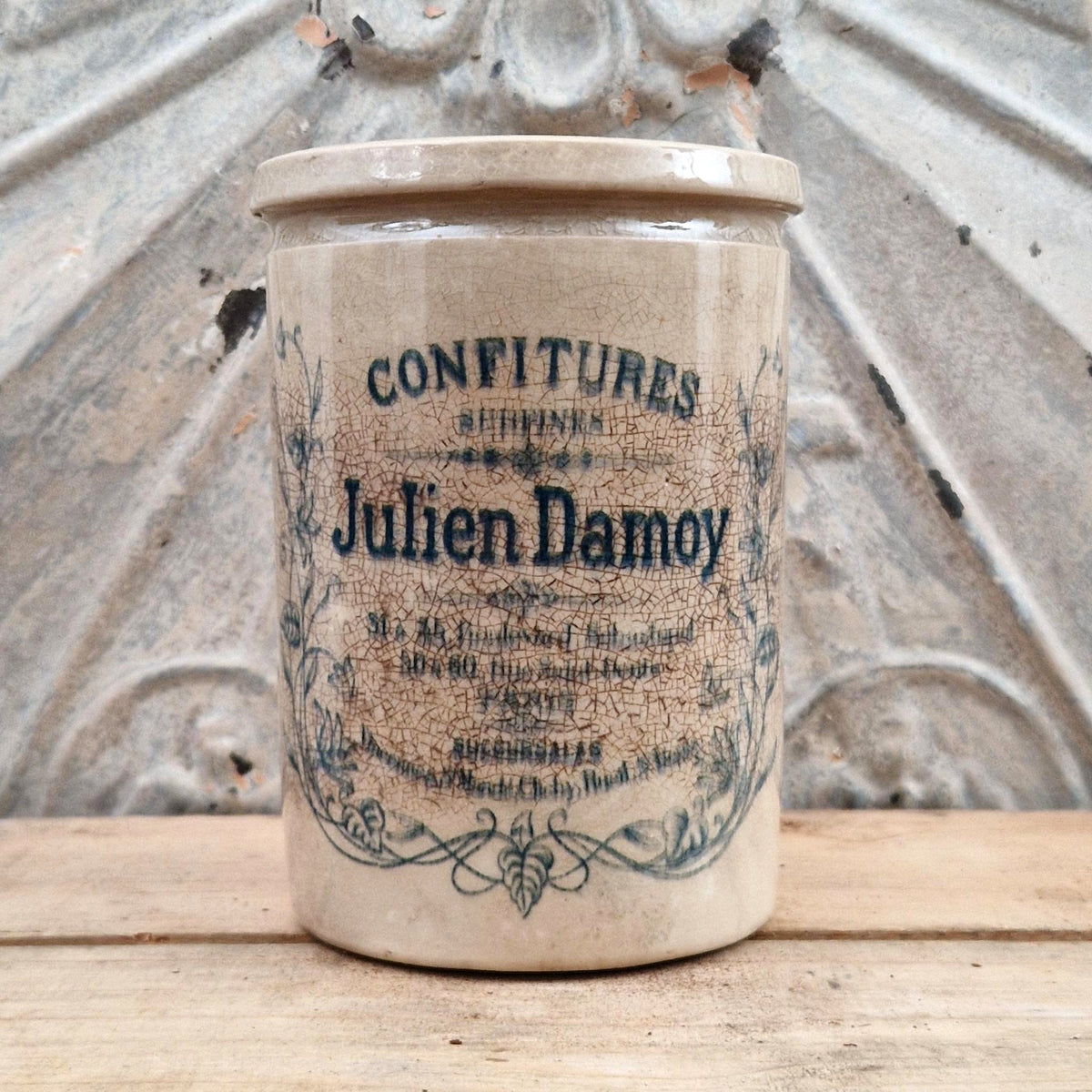 Ancien pot publicitaire « Julien Damoy » - vers 1900