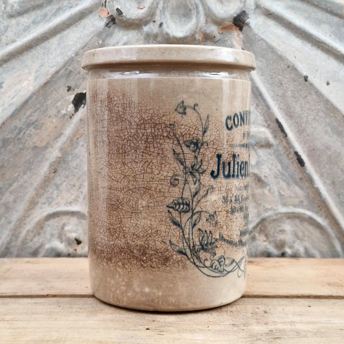 Ancien pot publicitaire « Julien Damoy » - vers 1900