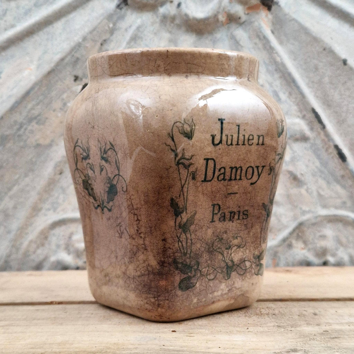 Ancien pot à confitures « Julien Damoy », vers 1900