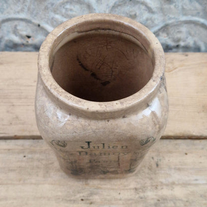 Ancien pot à confitures « Julien Damoy », vers 1900