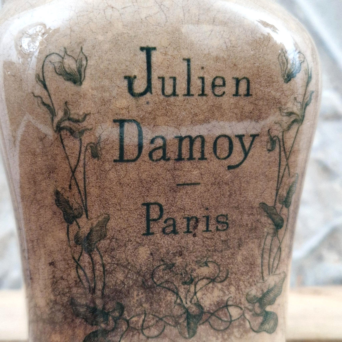 Ancien pot à confitures « Julien Damoy », vers 1900