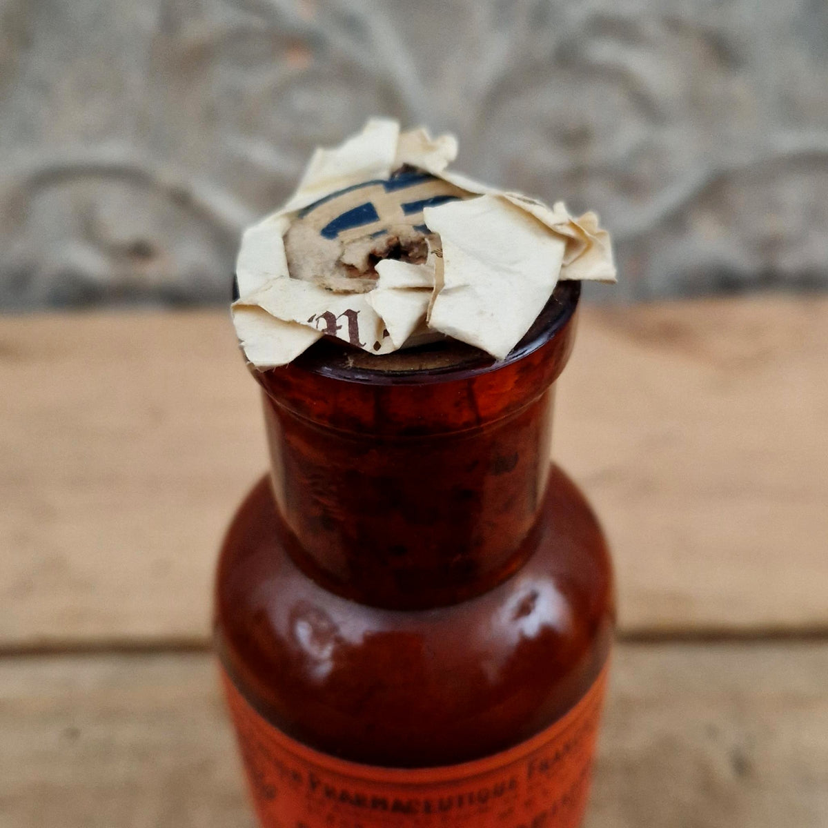 Ancien flacon de pharmacie « Poudre d’Opium - Poison »