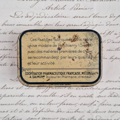Ancienne boîte « Pastilles Menthol-Borate-Cocaïne »