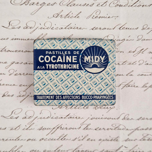 Antique tin "Cocaine Pastilles with Tyrothricin"