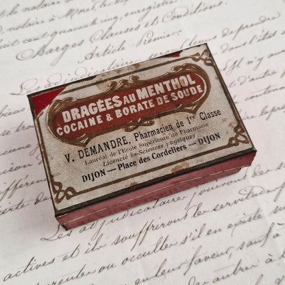 Old pharmacist's box "Cocaine Lozenges"