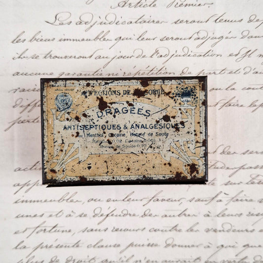 Antique pharmaceutical box "Cocaine Lozenges"