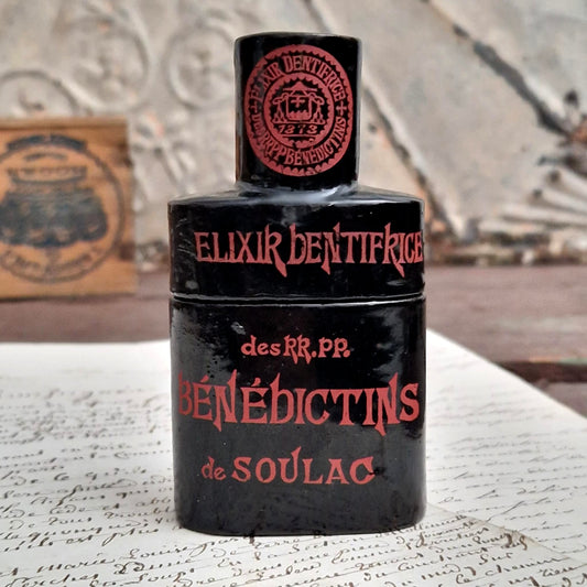 Old Boiled Cardboard Elixir Toothpaste Case - Late 19th Century