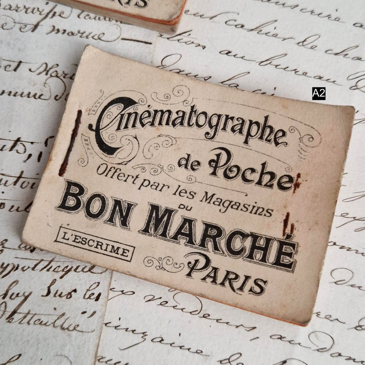 Rare cinématographe de Poche - Flipbook / Folioscope