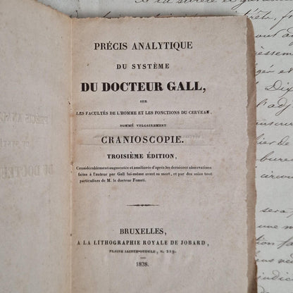 Rare Livre Cranologie du Docteur Gall - 1828