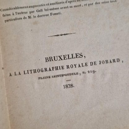 Rare Livre Cranologie du Docteur Gall - 1828