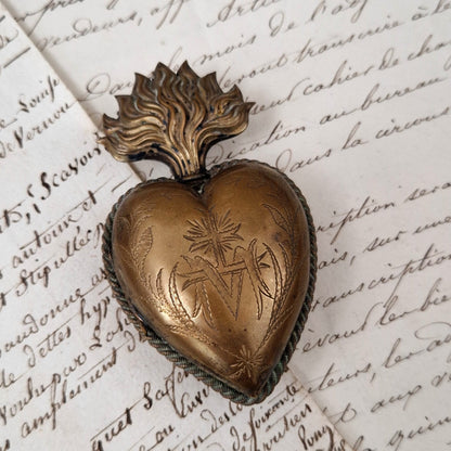 Antique "Sacred Heart" devotional box - 19th century