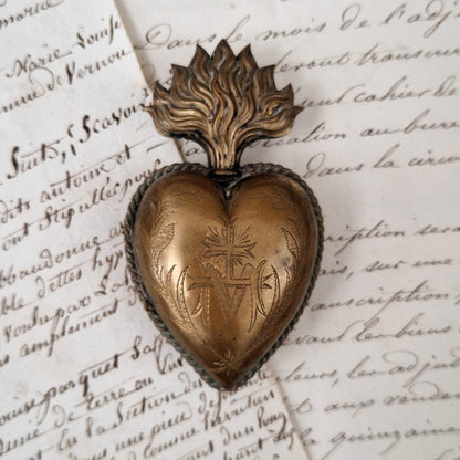Antique "Sacred Heart" devotional box - 19th century