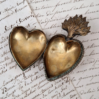 Antique "Sacred Heart" devotional box - 19th century
