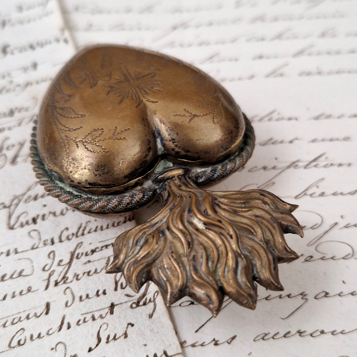 Antique "Sacred Heart" devotional box - 19th century