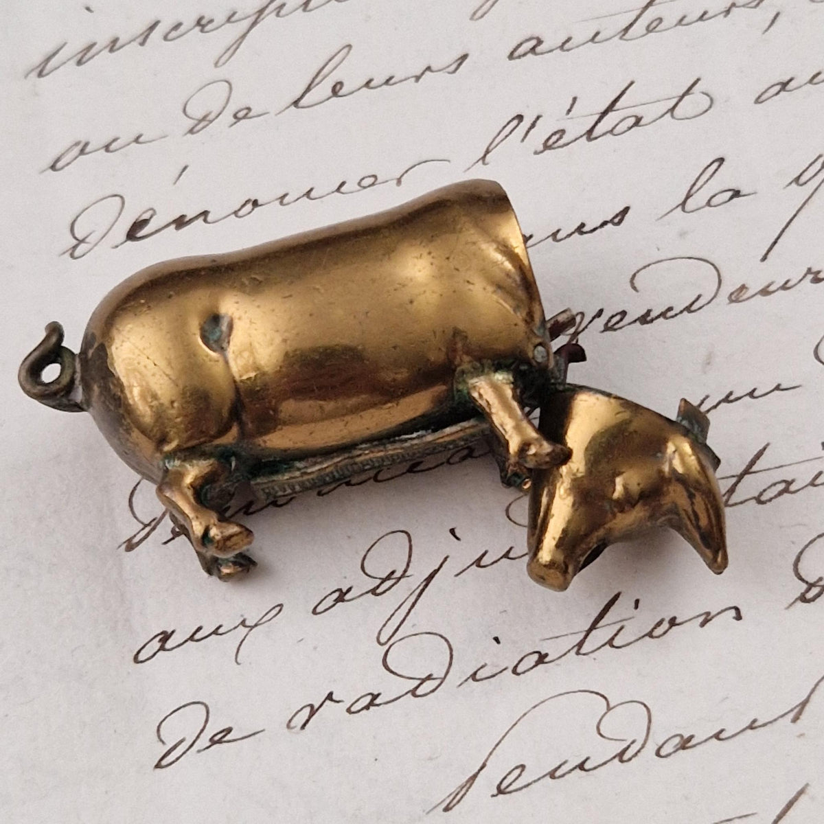 Ancien pyrogène de poche « Cochon » - Fin XIXe