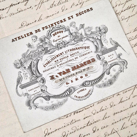 19th-century Business Card - "Painting and Decorating Workshop"