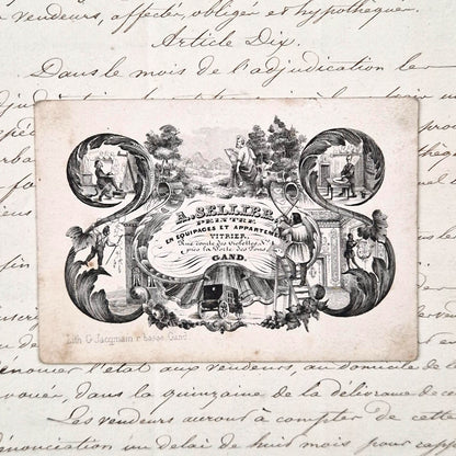 Carte de visite « A. Sellier, Peintre » - XIXe