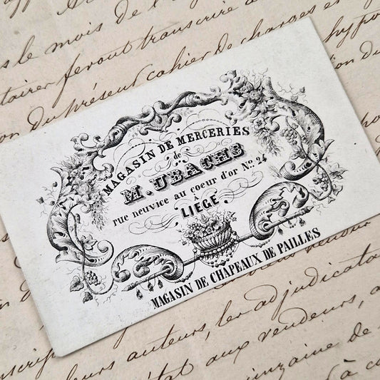 Porcelain sign "Haberdashery Shop" - Circa 1850
