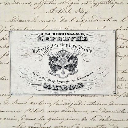 Ancienne carte porcelaine « À la Renaissance » - XIXe