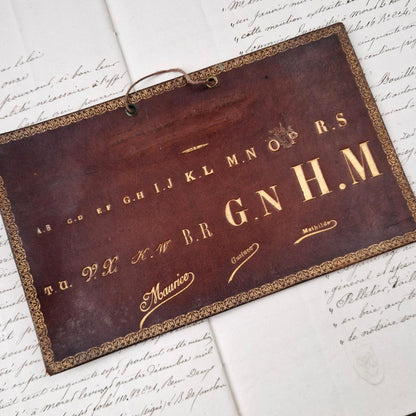 Ancienne pancarte échantillon de dorure - Vers 1900