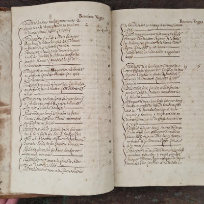 Registre manuscrit seigneurie de Saive - Vers 1615 - 682 pp