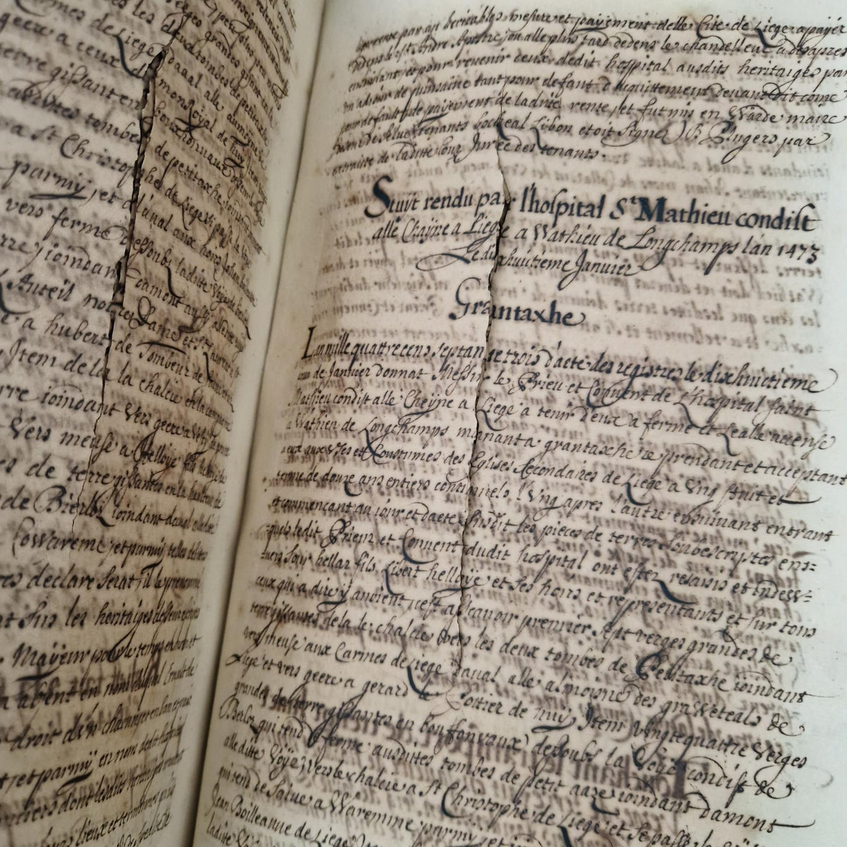 Registre manuscrit seigneurie de Saive - Vers 1615 - 682 pp