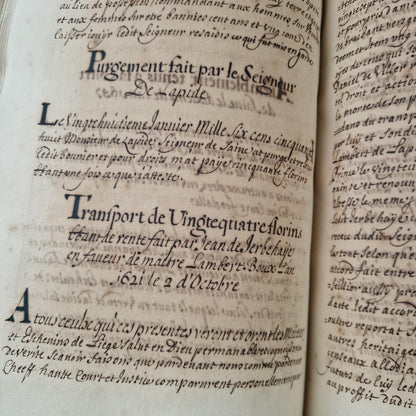 Registre manuscrit seigneurie de Saive - Vers 1615 - 682 pp