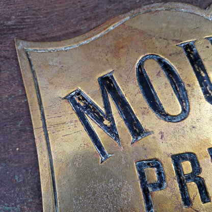 Enseigne de boucherie en laiton « Mouton Pré-Salé »