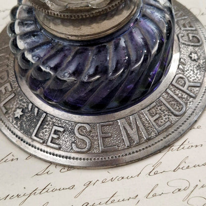 Rare encrier publicitaire « Genièvre Le Semeur » - Vers 1900