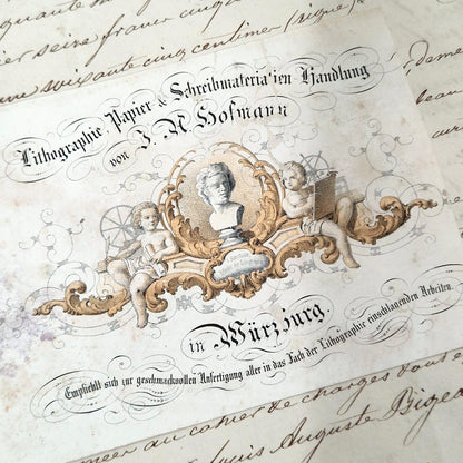 Carte publicitaire de lithographe « J. A. Hofmann » - Vers 1860