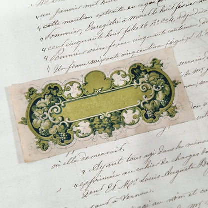 Modèle d’étiquette « Cartouche rocaille vert » - XIXe