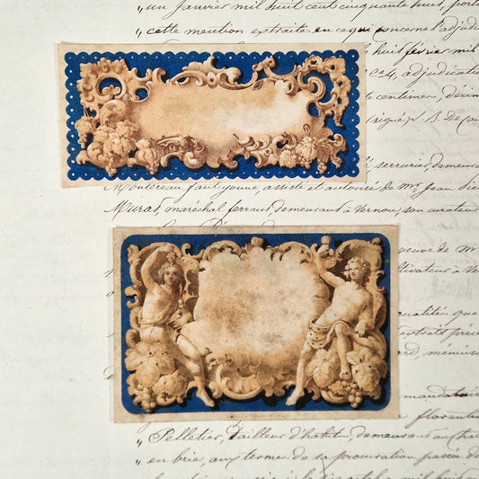 Old "Blue and Gold" label designs - Circa 1860