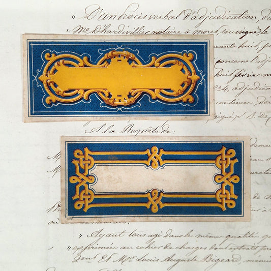 Old "Royal Blue and Gold" Label Designs - Circa 1860