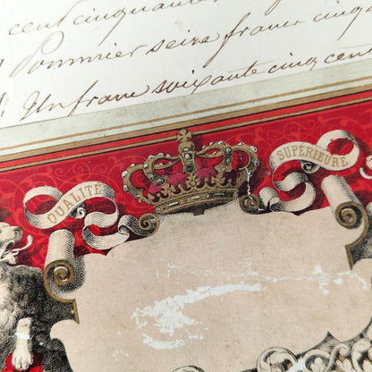 Ancien modèle d’étiquette « Qualité supérieure » - Vers 1860