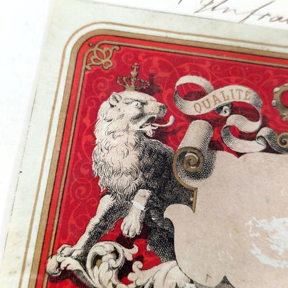 Ancien modèle d’étiquette « Qualité supérieure » - Vers 1860