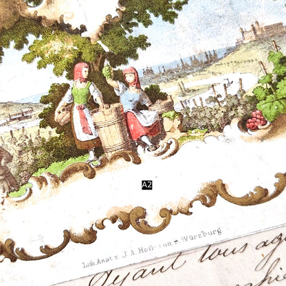 Modèles d’étiquettes « Pampres et vendanges » - XIXe