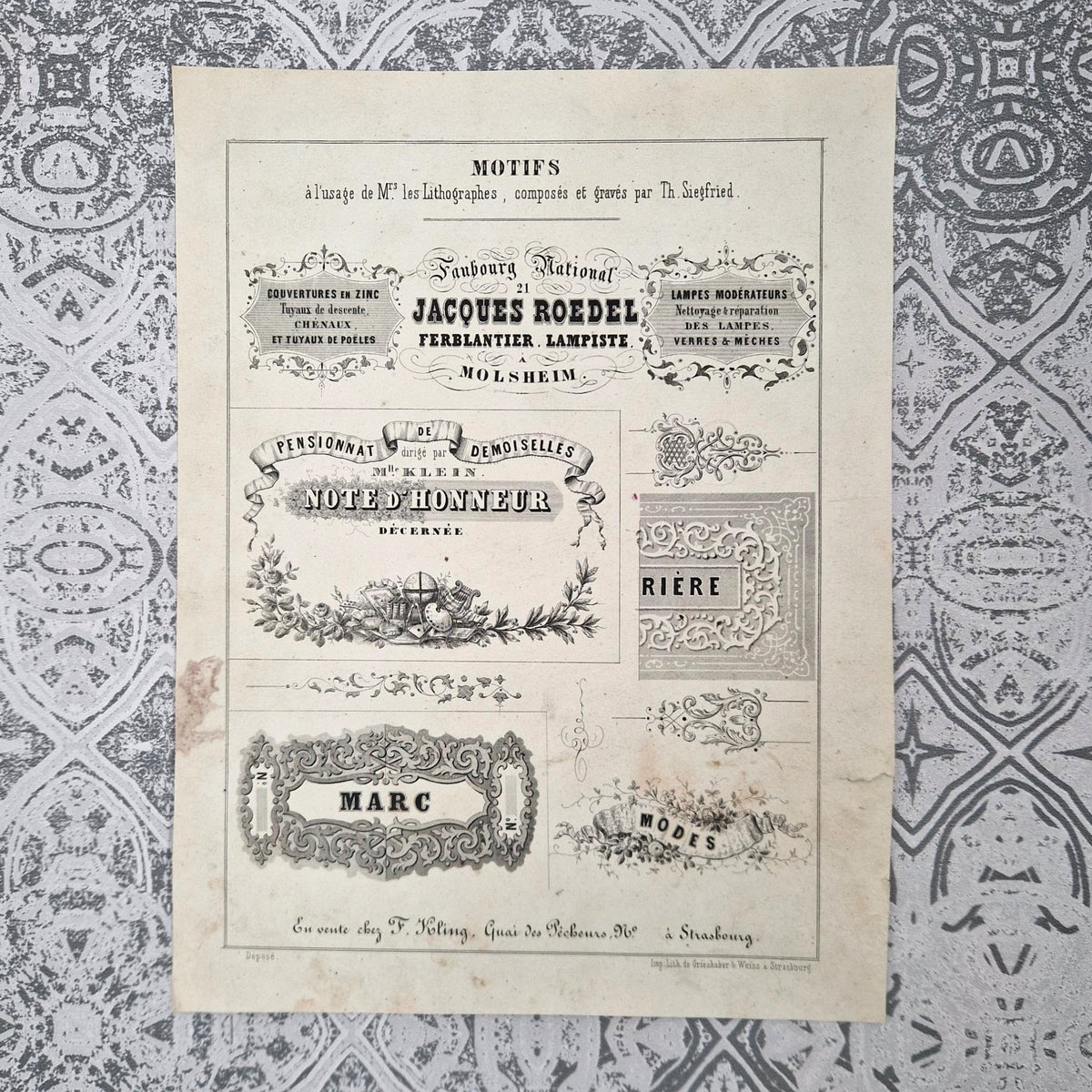 Modèles typographiques « Th. Siegfried », Vers 1860
