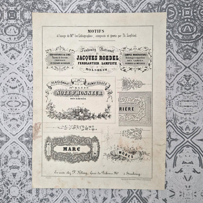 Modèles typographiques « Th. Siegfried », Vers 1860