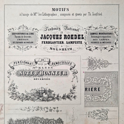 Modèles typographiques « Th. Siegfried », Vers 1860