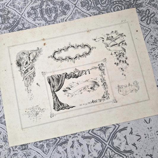 19th Century Ornament Designs - for Engravers / Lithographers