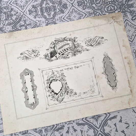 Ornament pattern plate - F. Kling, circa 1860