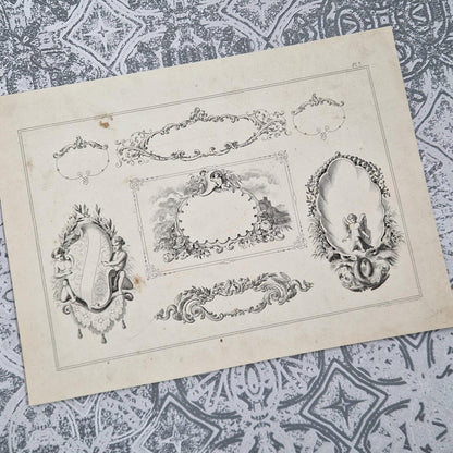 Modèles ornementaux « Putti et dragons », vers 1860
