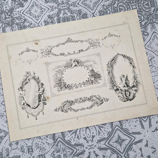 "Putti and Dragons" ornamental designs, circa 1860
