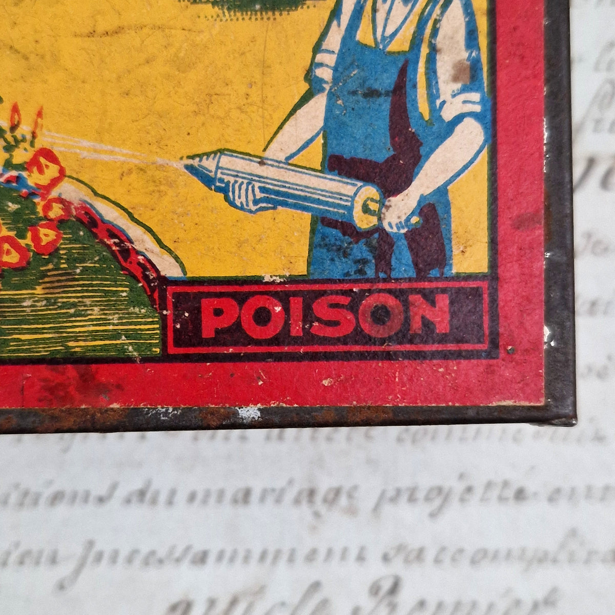 Rare boîte de « Nicotine solidifiée - Poison », Insecticide