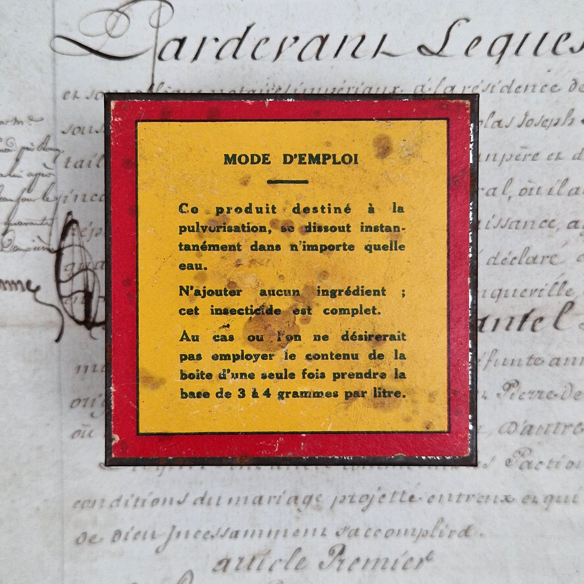 Rare boîte de « Nicotine solidifiée - Poison », Insecticide