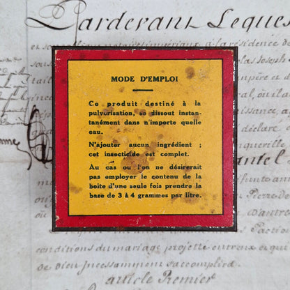 Rare boîte de « Nicotine solidifiée - Poison », Insecticide