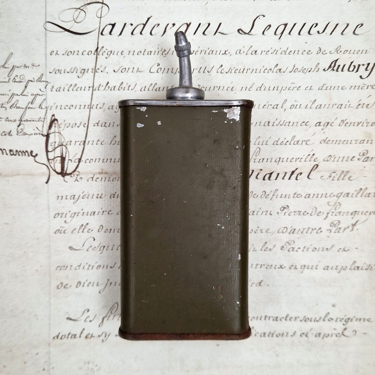 Vintage American military oil can "POISON"