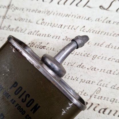Vintage American military oil can "POISON"