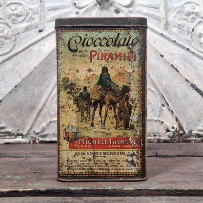 Ancienne boîte « Cioccolato delle Piramidi / Cacoa Talmone »
